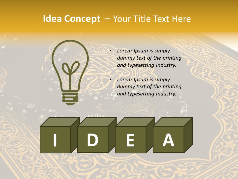 God Islamic Holly PowerPoint Template