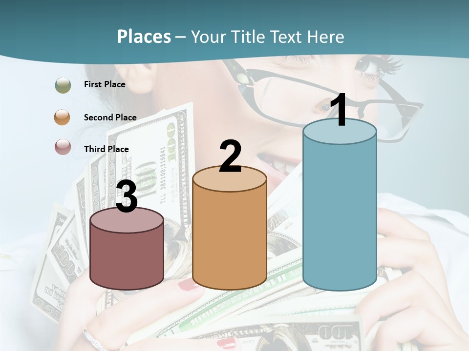 Spending Currency Female PowerPoint Template