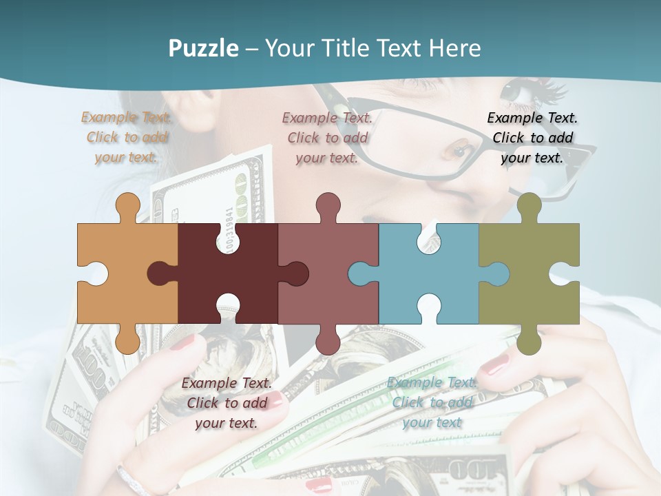 Spending Currency Female PowerPoint Template