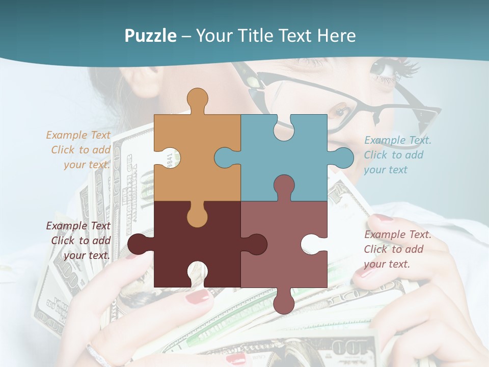 Spending Currency Female PowerPoint Template