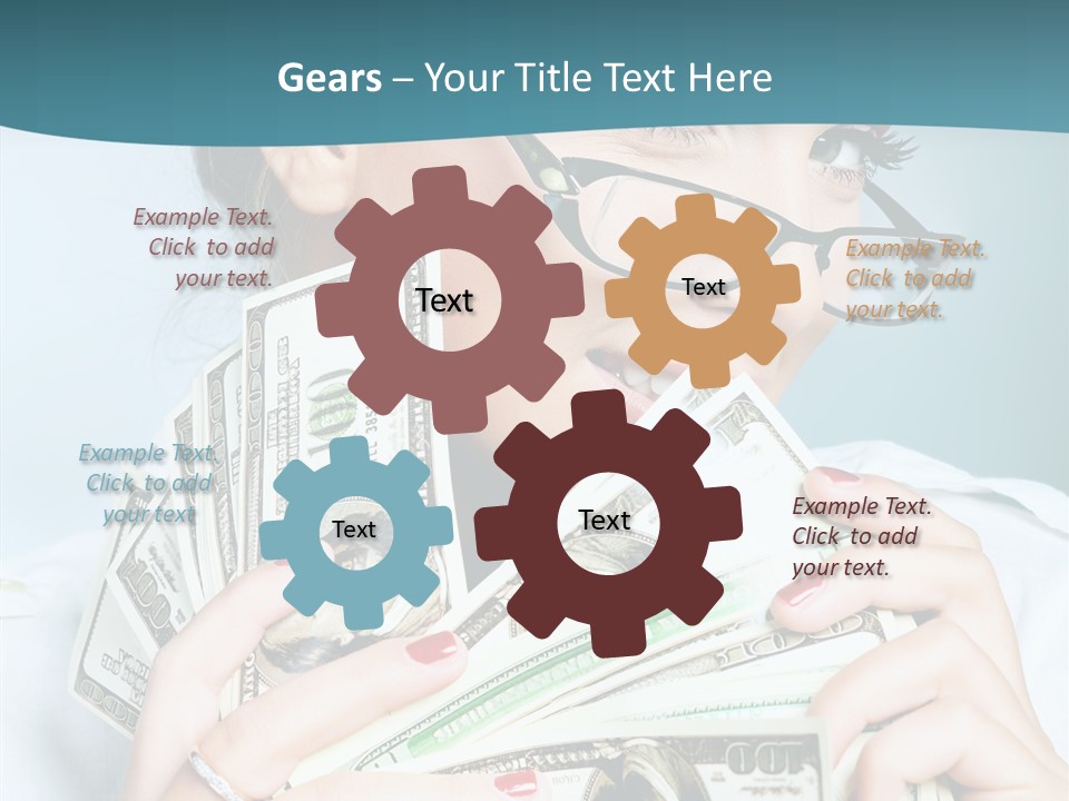 Spending Currency Female PowerPoint Template