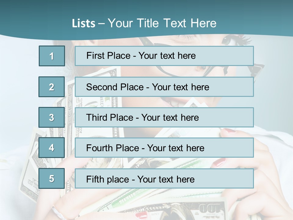 Spending Currency Female PowerPoint Template