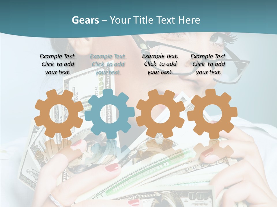 Spending Currency Female PowerPoint Template