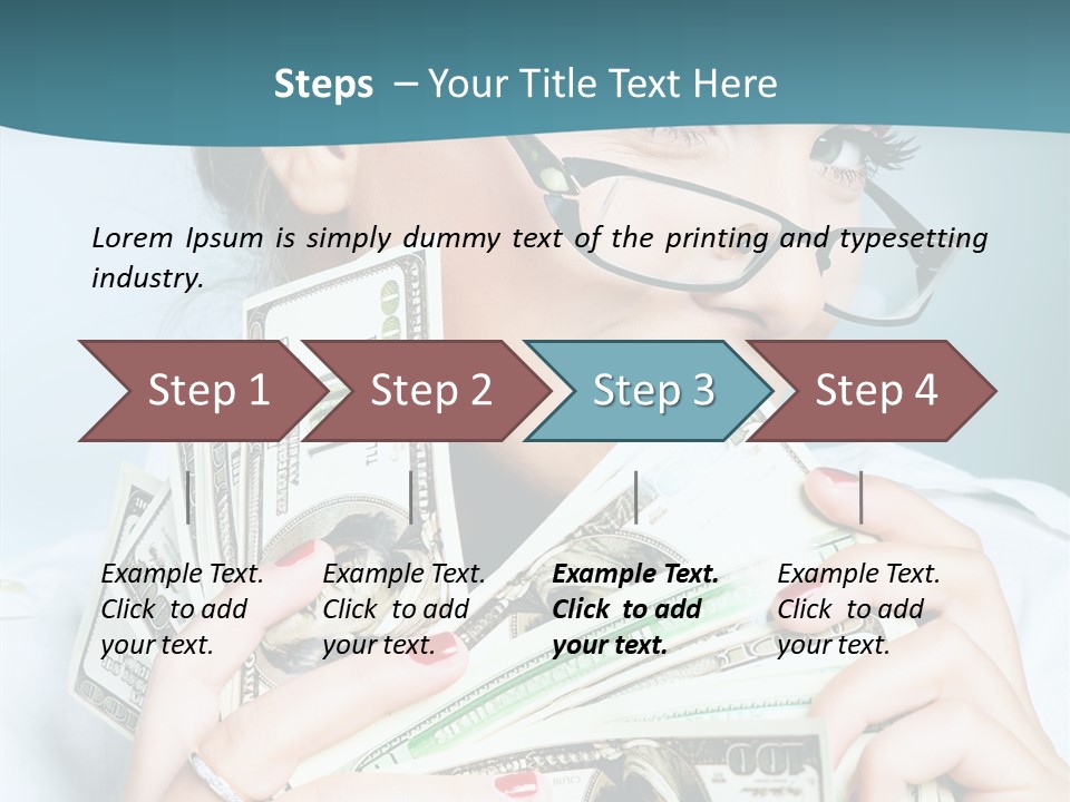 Spending Currency Female PowerPoint Template