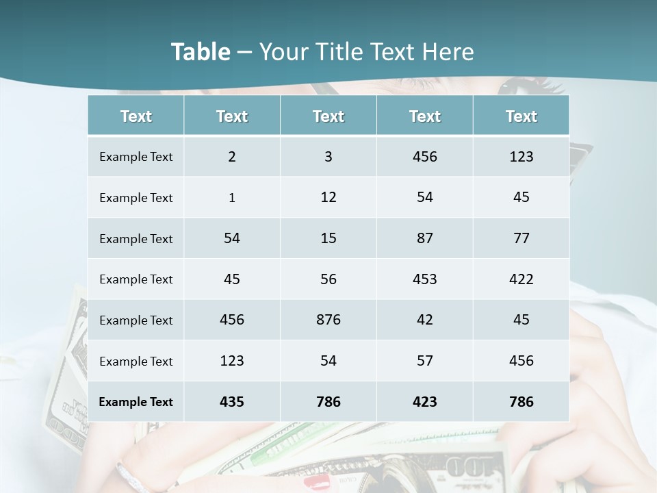 Spending Currency Female PowerPoint Template