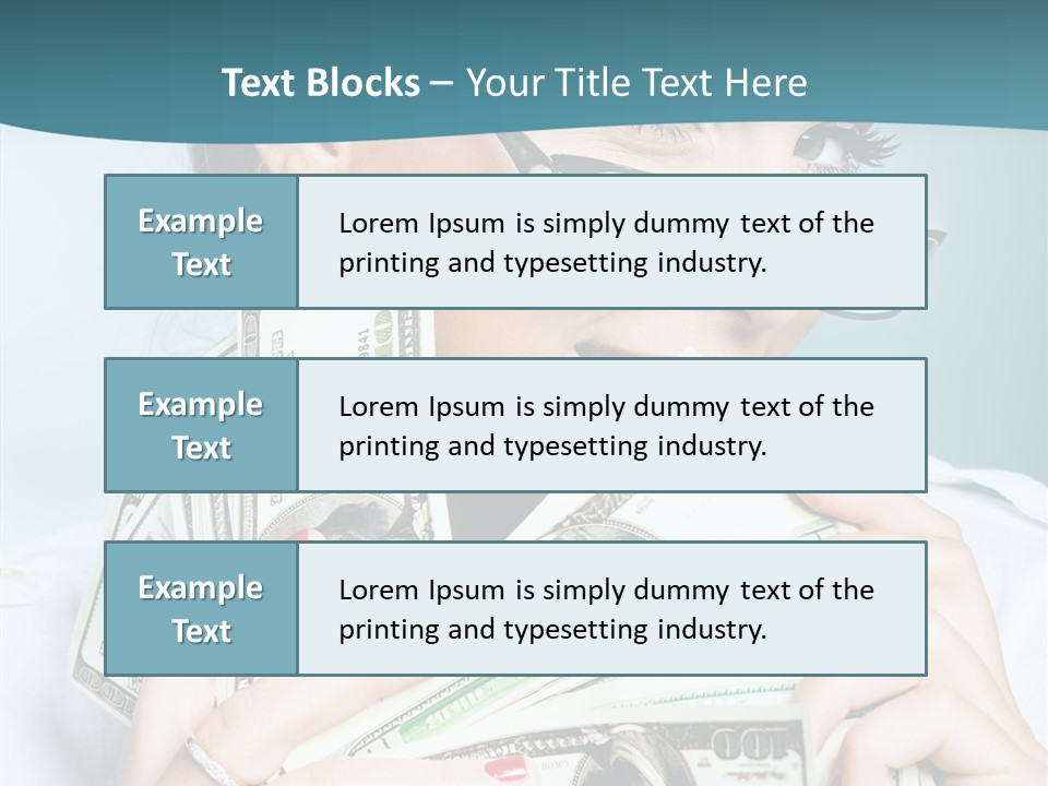 Spending Currency Female PowerPoint Template