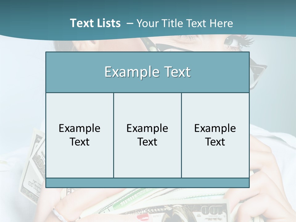 Spending Currency Female PowerPoint Template