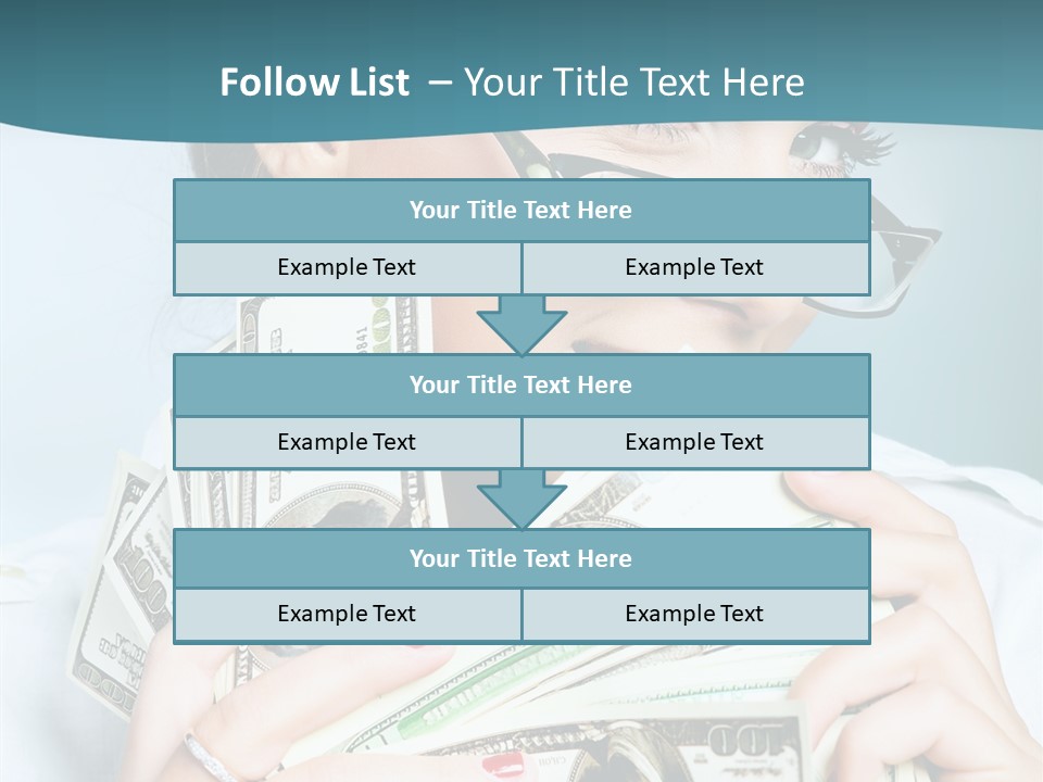 Spending Currency Female PowerPoint Template