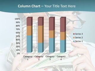 Spending Currency Female PowerPoint Template