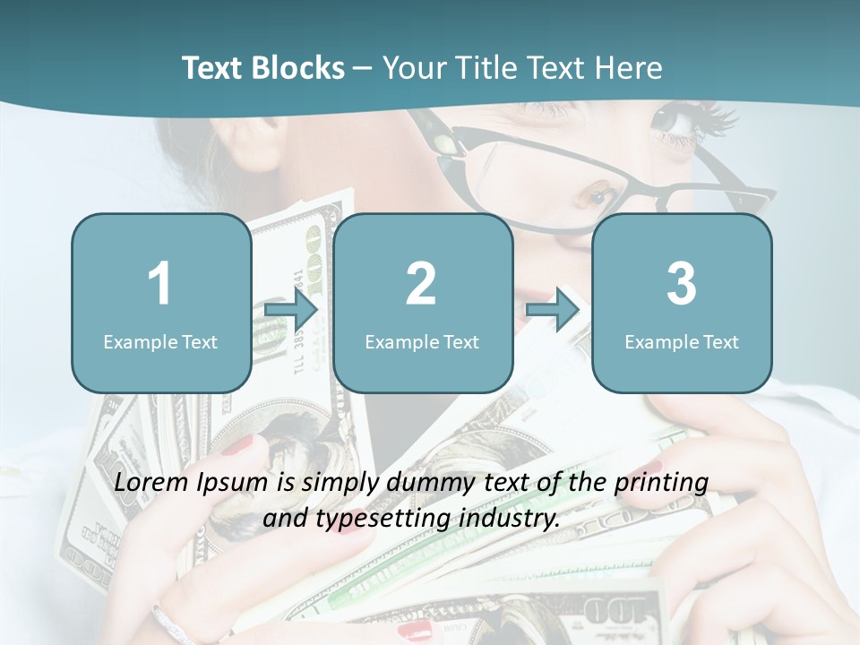 Spending Currency Female PowerPoint Template