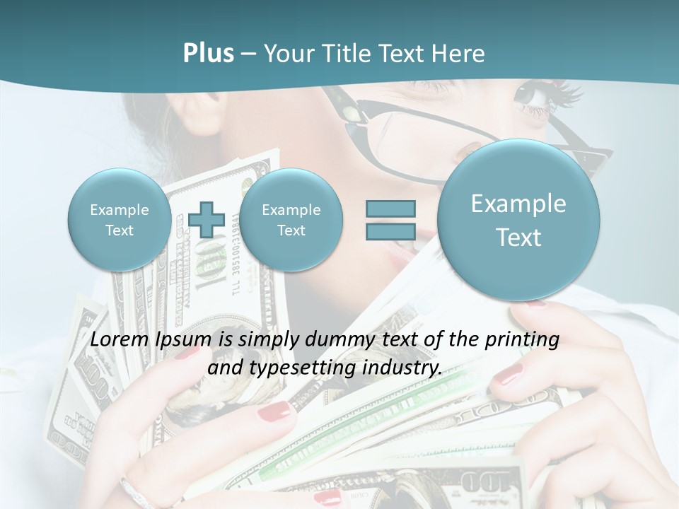 Spending Currency Female PowerPoint Template