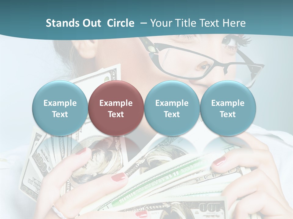 Spending Currency Female PowerPoint Template