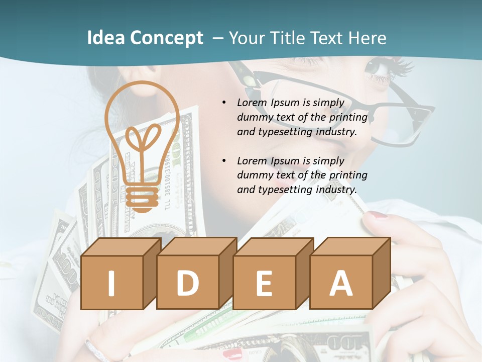 Spending Currency Female PowerPoint Template