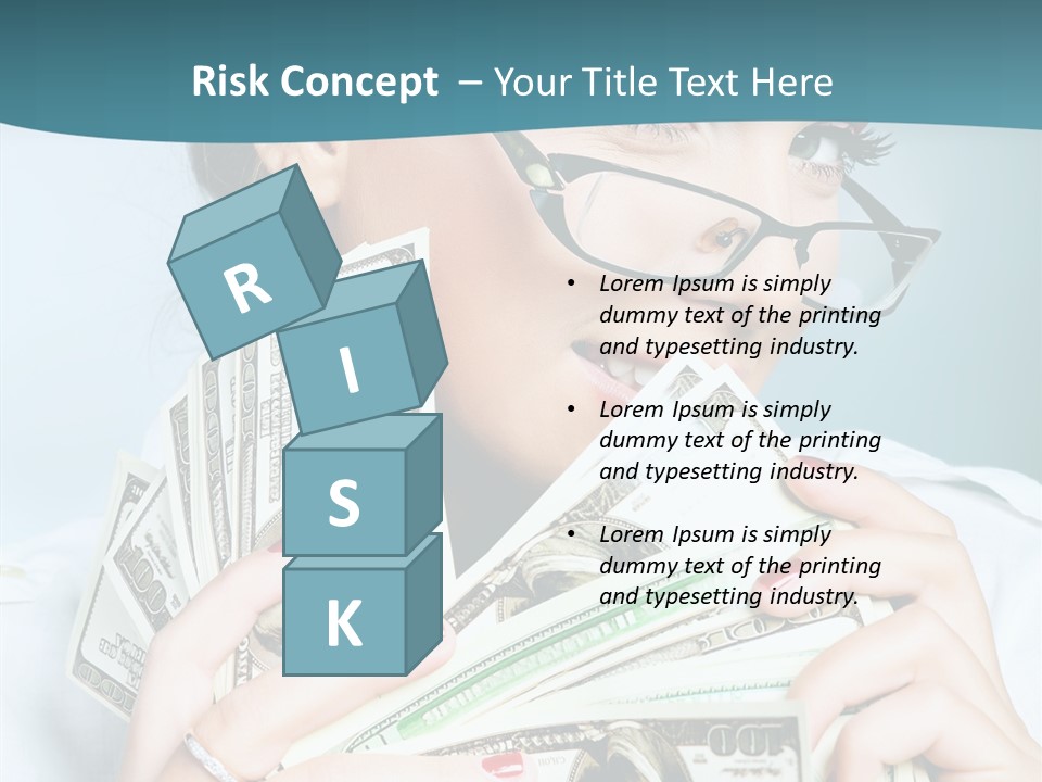 Spending Currency Female PowerPoint Template