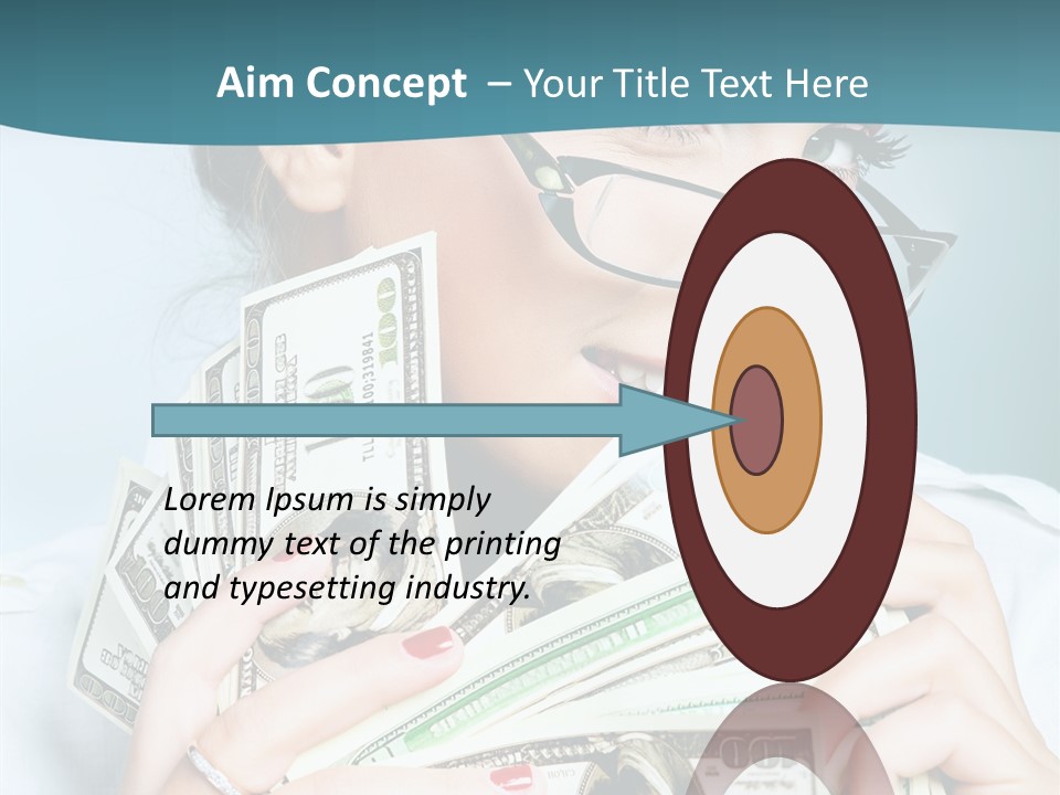 Spending Currency Female PowerPoint Template