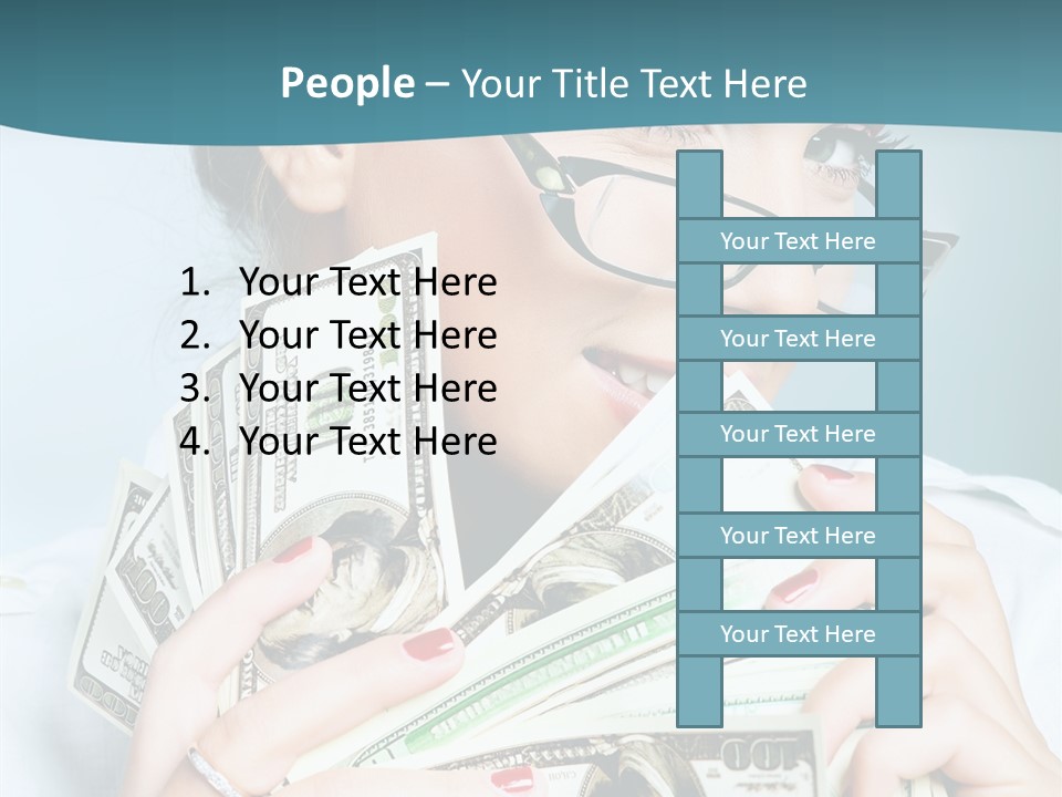 Spending Currency Female PowerPoint Template