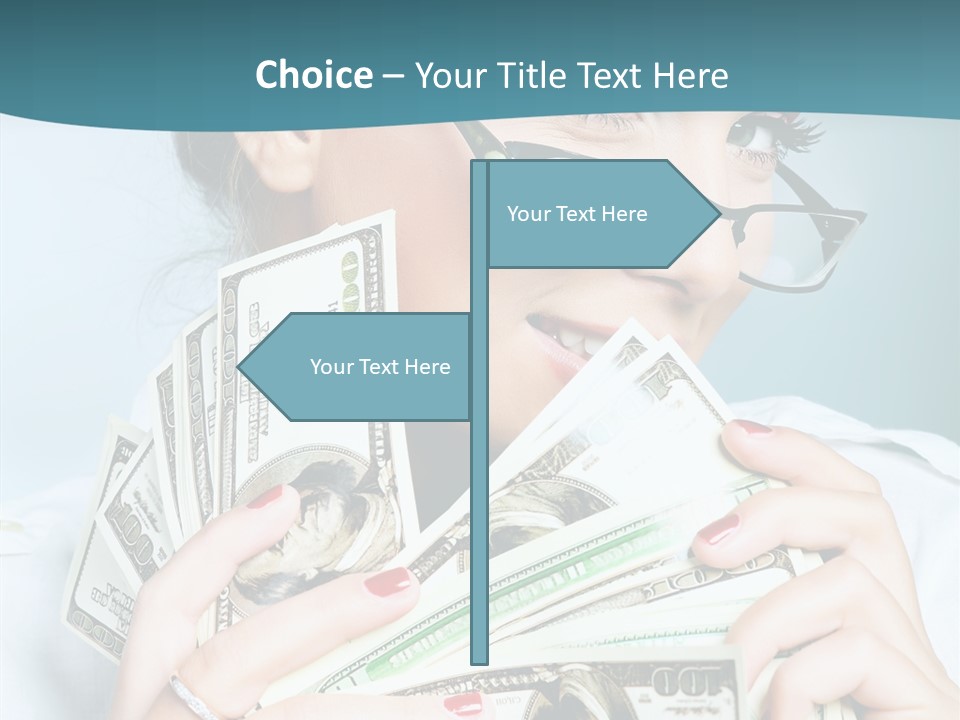 Spending Currency Female PowerPoint Template