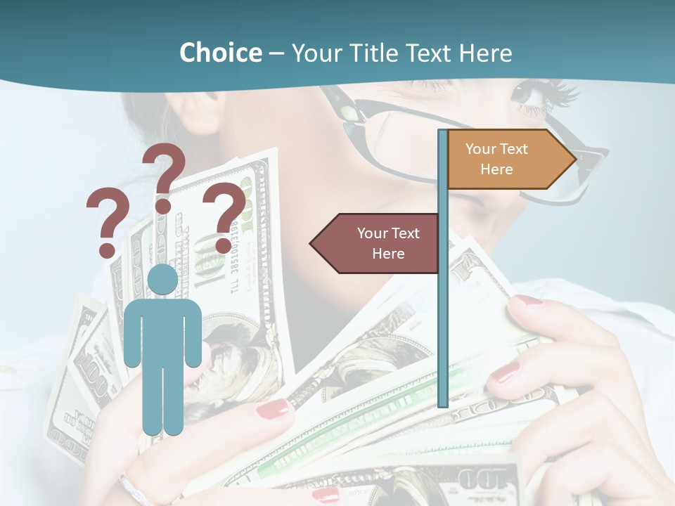 Spending Currency Female PowerPoint Template