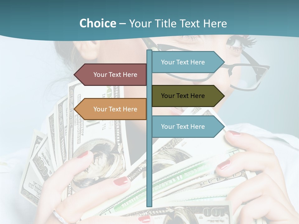 Spending Currency Female PowerPoint Template