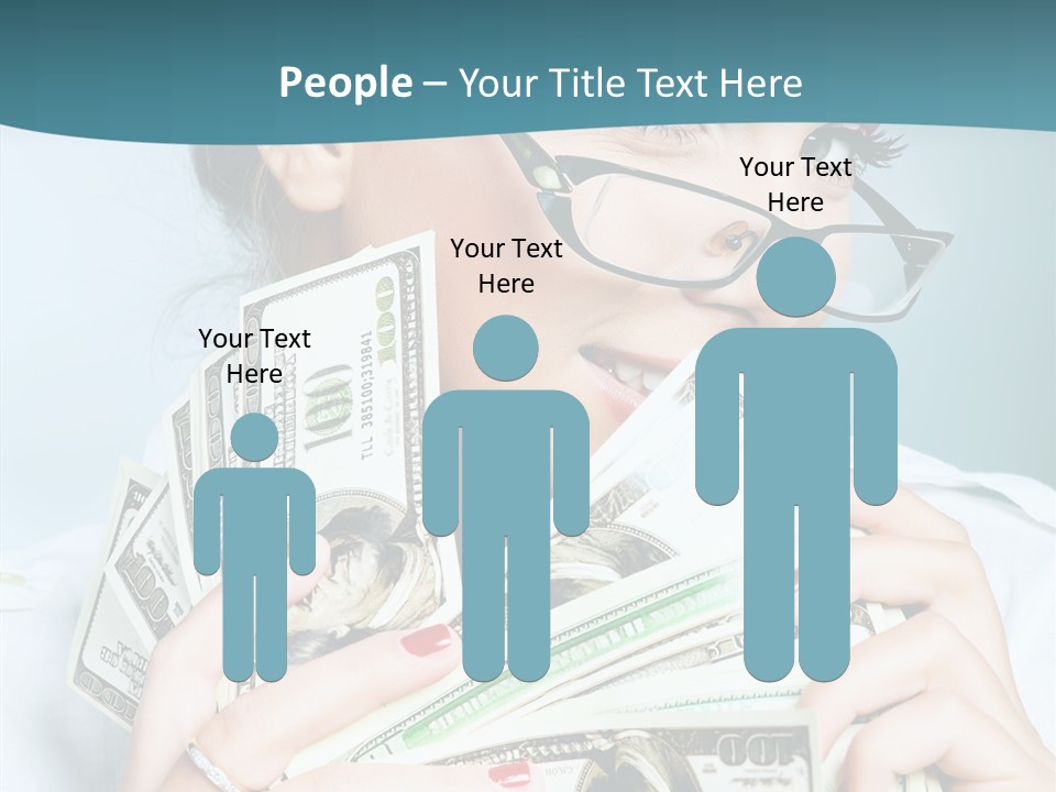 Spending Currency Female PowerPoint Template