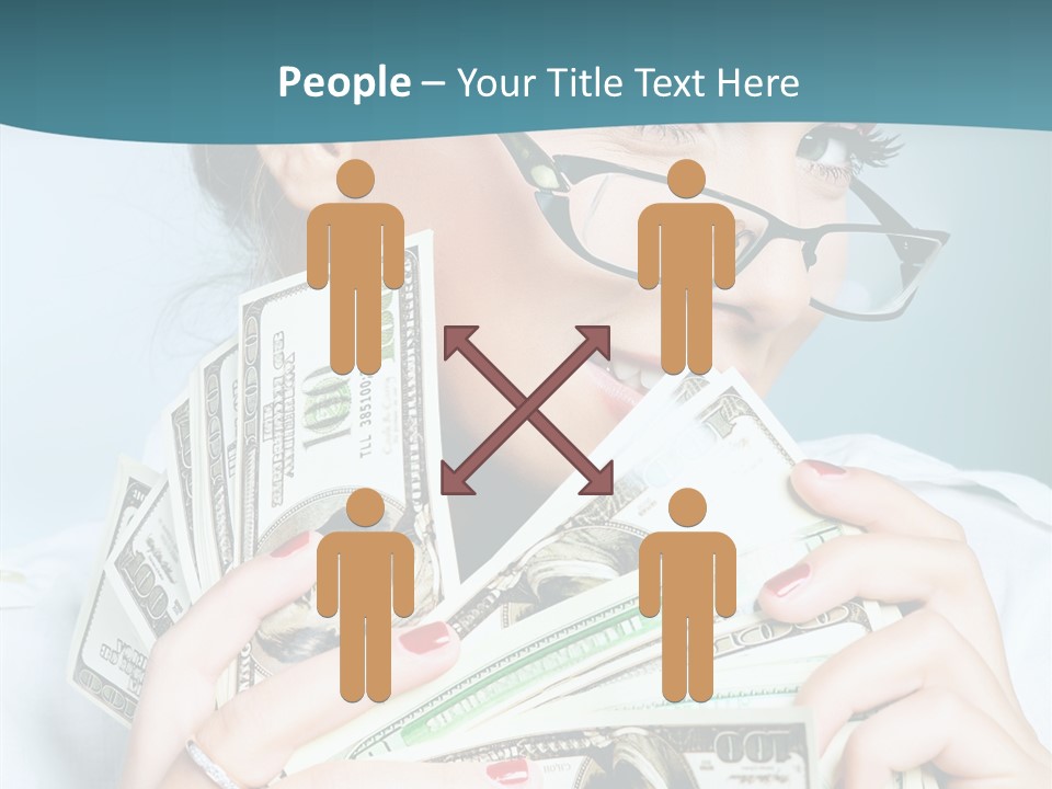 Spending Currency Female PowerPoint Template