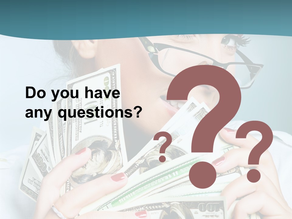 Spending Currency Female PowerPoint Template