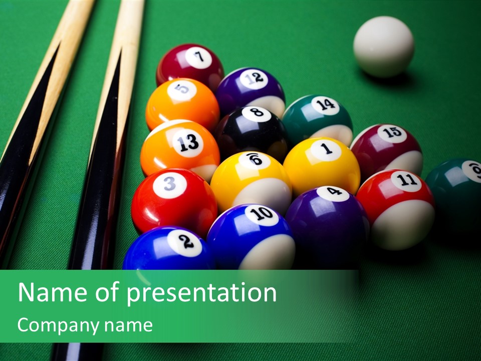 Billiards And Beer PowerPoint Template