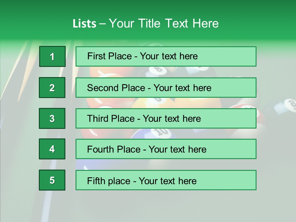 Billiards And Beer PowerPoint Template