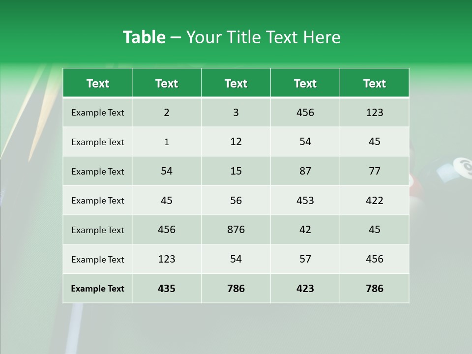 Billiards And Beer PowerPoint Template