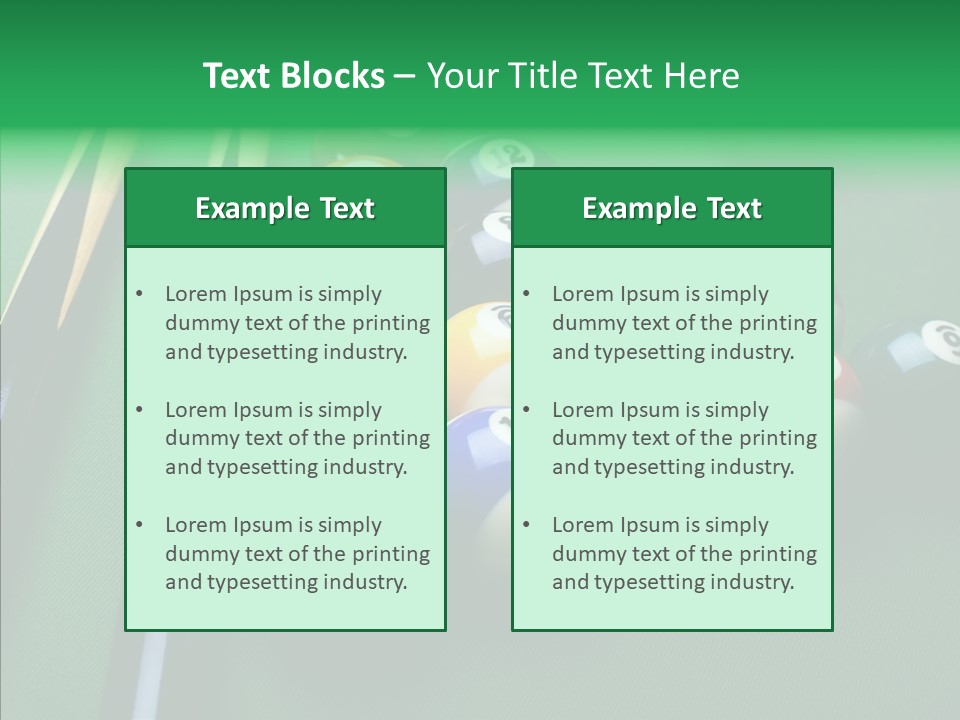 Billiards And Beer PowerPoint Template