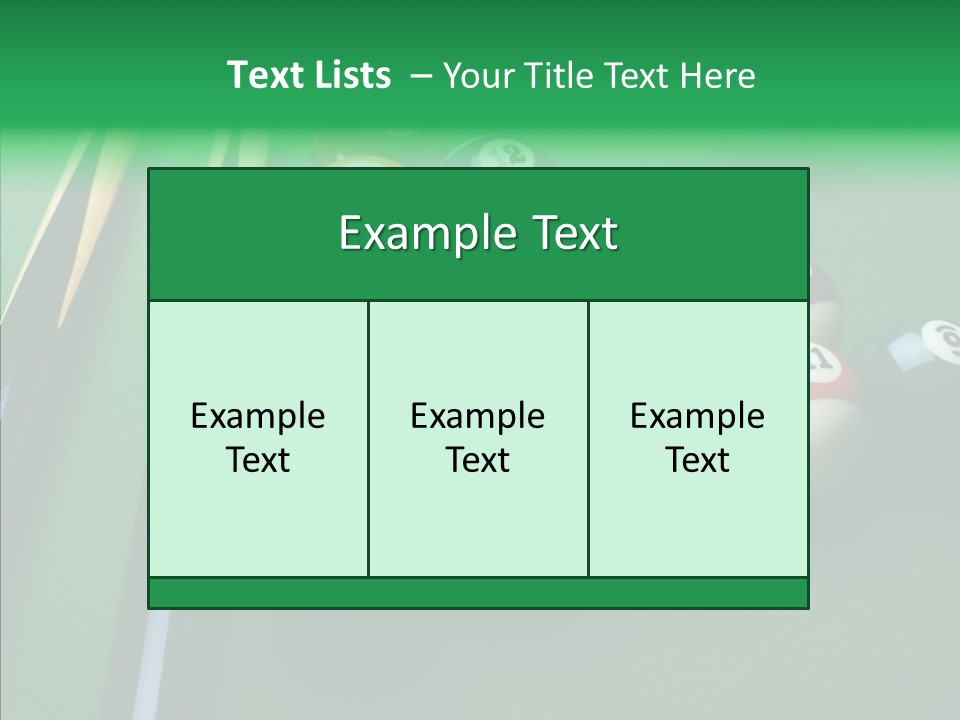 Billiards And Beer PowerPoint Template