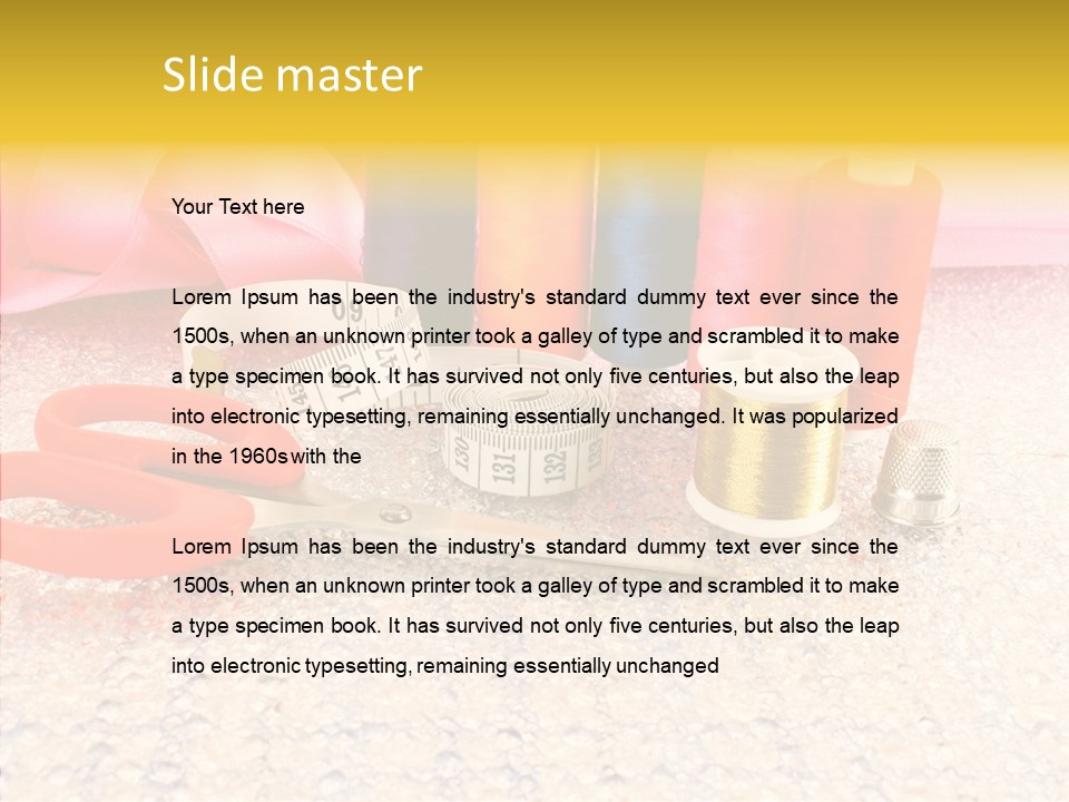 Needle Thread Scissors PowerPoint Template