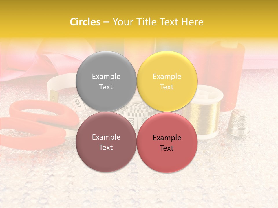 Needle Thread Scissors PowerPoint Template