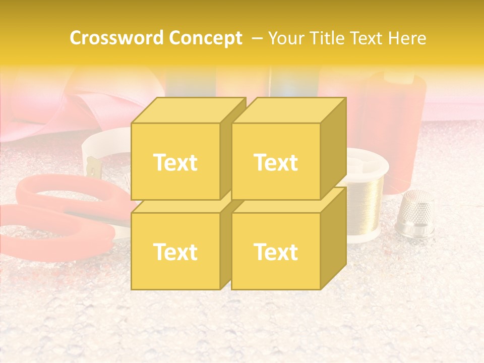 Needle Thread Scissors PowerPoint Template