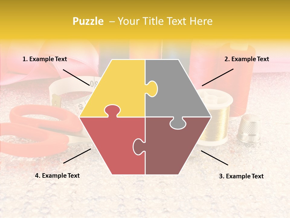 Needle Thread Scissors PowerPoint Template