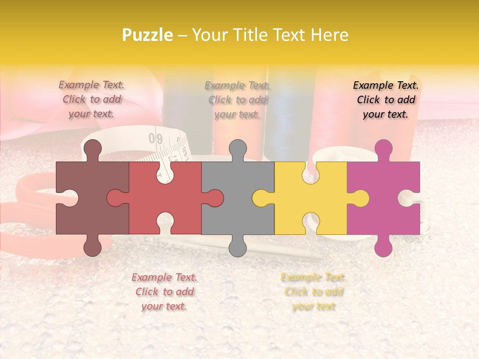 Needle Thread Scissors PowerPoint Template