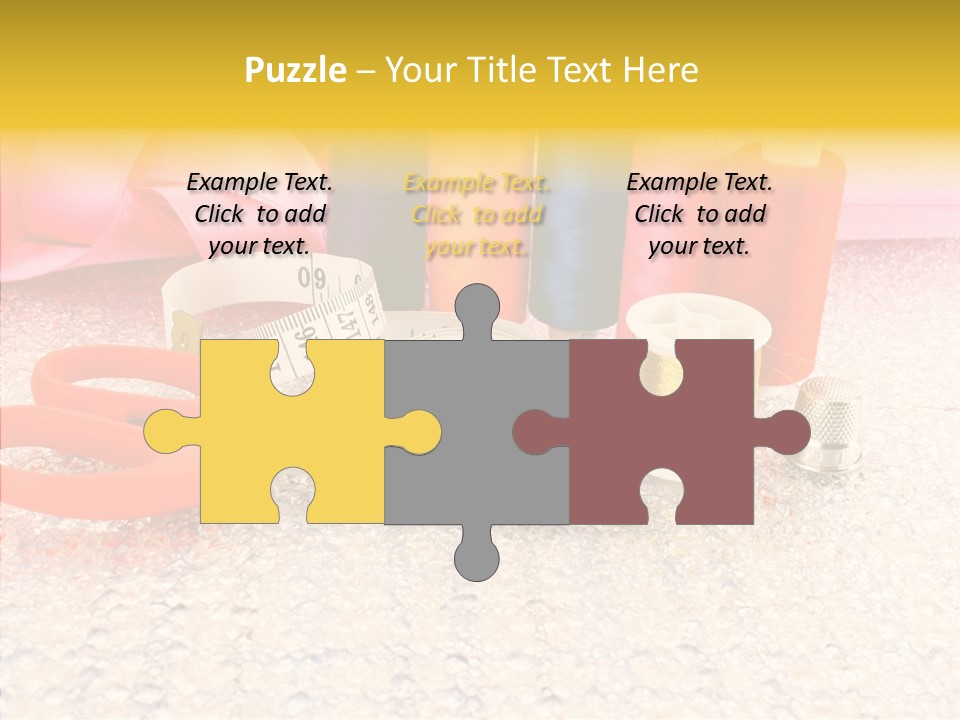 Needle Thread Scissors PowerPoint Template