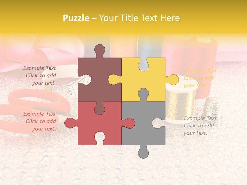 Needle Thread Scissors PowerPoint Template