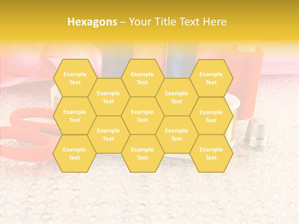 Needle Thread Scissors PowerPoint Template