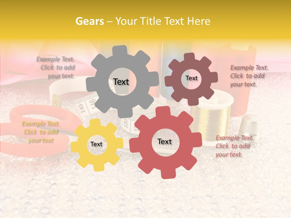 Needle Thread Scissors PowerPoint Template