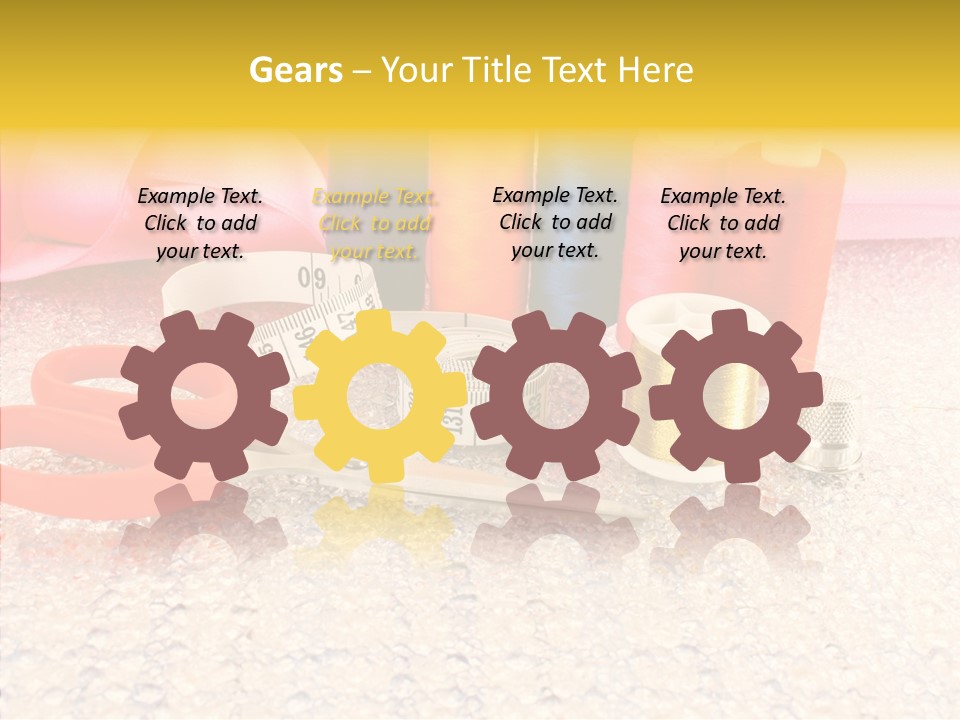 Needle Thread Scissors PowerPoint Template