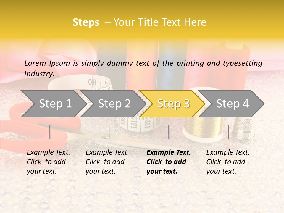 Needle Thread Scissors PowerPoint Template