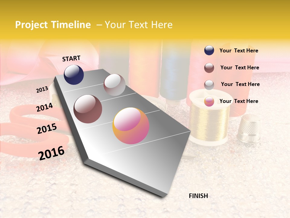 Needle Thread Scissors PowerPoint Template