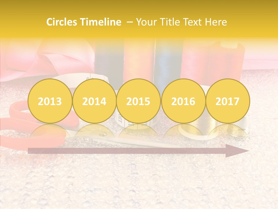 Needle Thread Scissors PowerPoint Template