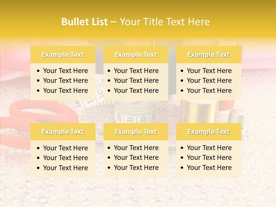 Needle Thread Scissors PowerPoint Template