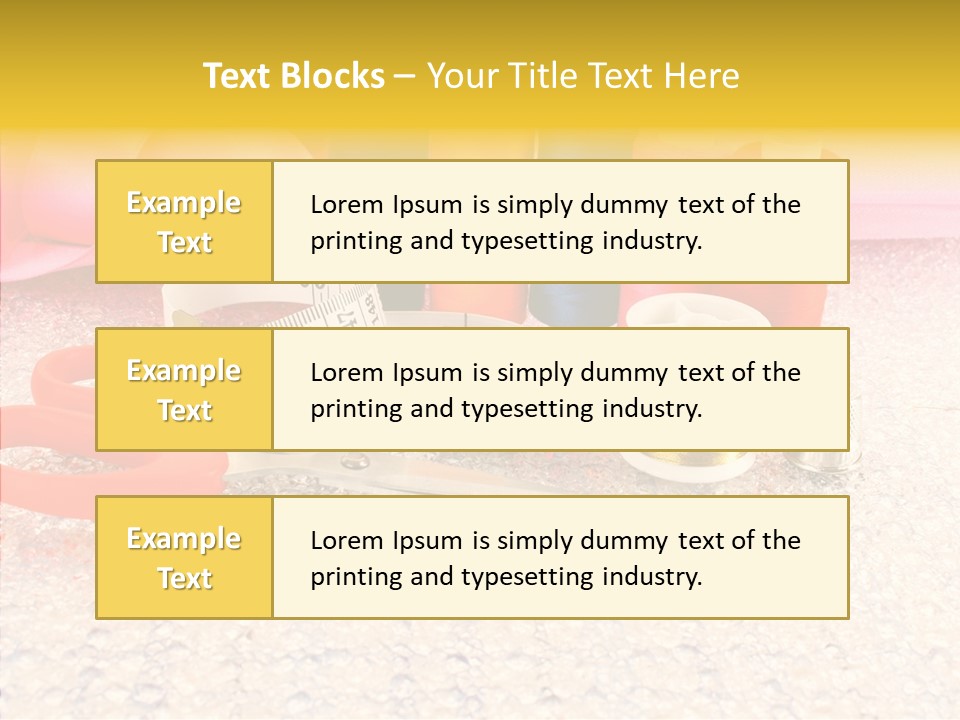 Needle Thread Scissors PowerPoint Template