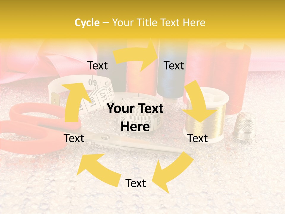 Needle Thread Scissors PowerPoint Template