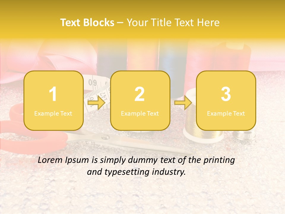 Needle Thread Scissors PowerPoint Template