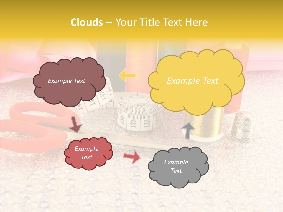 Needle Thread Scissors PowerPoint Template