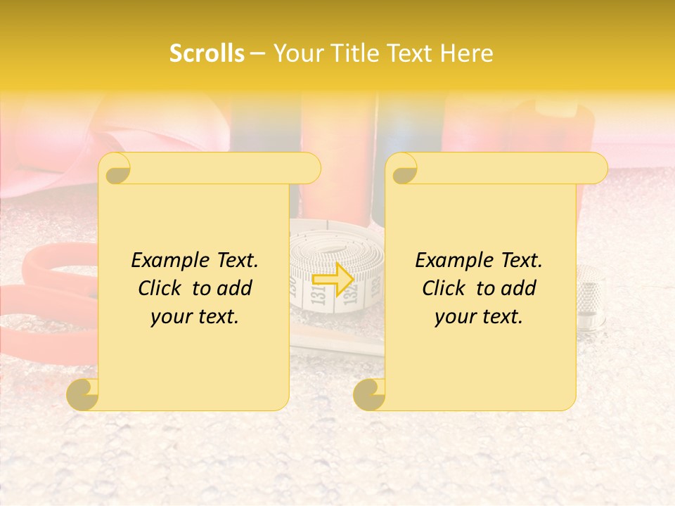 Needle Thread Scissors PowerPoint Template